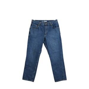 Carhartt Men's Relaxed Fit Blue Denim Jeans Medium Wash 34x32